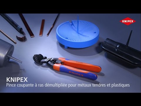 KNIPEX Pince coupante à ras à forte démultiplication pour métaux tendres et matières plastiques