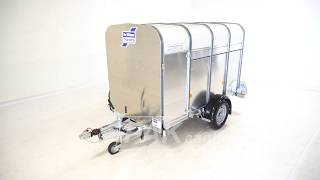 Ifor-Williams P8G Veetrailer enkelas 244x121x153cm 1400kg video