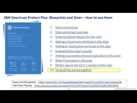 Spectrum Protect Plus Sizer & Blueprint: 10. Tying the blueprints, sizer and install together - Demo