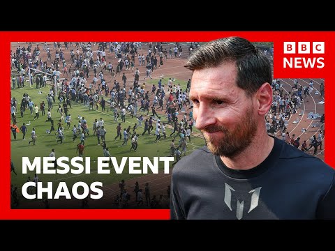 Video | Lionel Messi event in India descends into chaos | BBC News