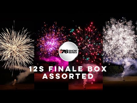 GM409S 12s Finale Box: Assorted - 500G Cakes Brocade, RWB, MultiColor, Crackle - 76 Show Series 2025