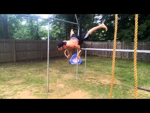 Ring muscle up to planche to iron cross