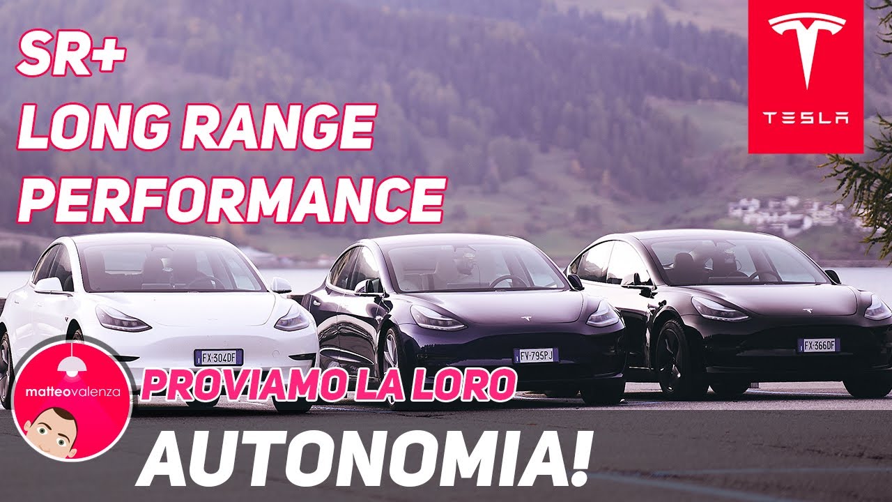 Tesla Model 3, autonomia a confronto tra Standard Range Plus, Long Range e Performance