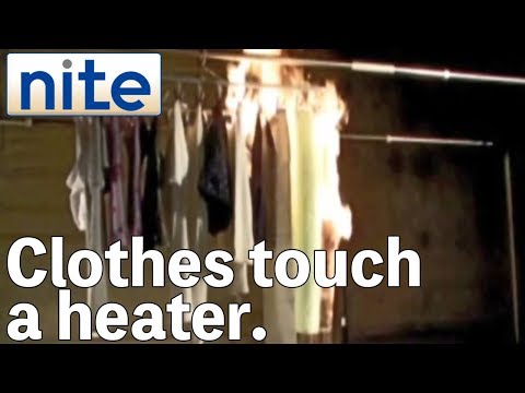 【nite-ps】Electric heater:2.Clothes touching an electric heater