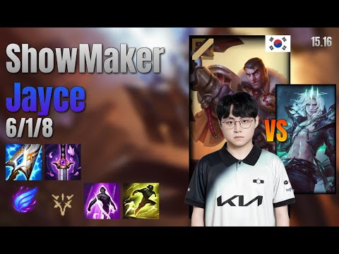 ShowMaker Mid Jayce vs Viego lol KR solo rank Full Game 15.16 | 쇼메이커 제이스 vs 비에고