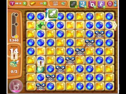 Diamond Digger Saga Level 225, 3***Stars, Rocket Booster, 15 Moves To Spare!