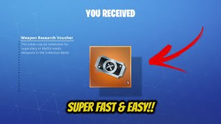 HOW TO GET WEAPON RESEARCH VOUCHERS *SUPER FAST* (2023) Fortnite STW