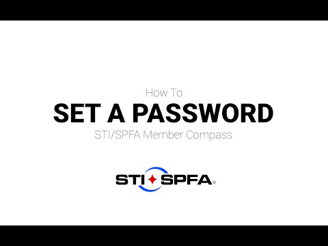 How to Set a Password in STI/SPFA's Member Compass