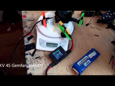 HQ 3030 vs Gemfan 3045BN Prop Thrust Test