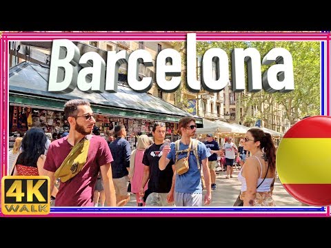 【4K】WALK La Rambla BARCELONA SPAIN walking tour 4k slow tv
