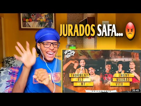 (aiai JURADOS..) JHONY MAGRÃO VITU X ALE THORMENT MT | React [Batalha do Forte - Mendigos na Reação]