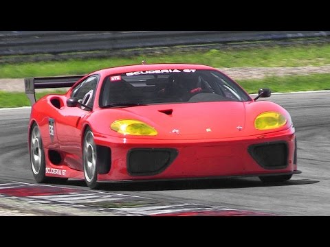 Ferrari 360 GTC Driving On Track - How A Ferrari GT Race Car Should Sound Like