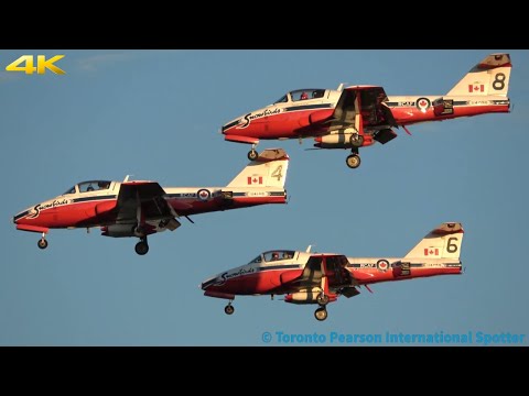 [4K] Snowbirds Team Arriving For The Toronto Raptors Parade (Toronto Pearson) 6/16/2019