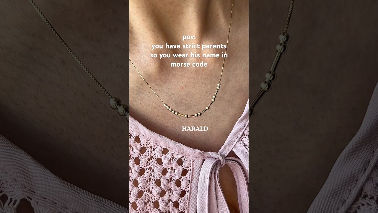 ✨Harald✨ Morse Code Necklace Available on Our Shop🤍 #morsecode