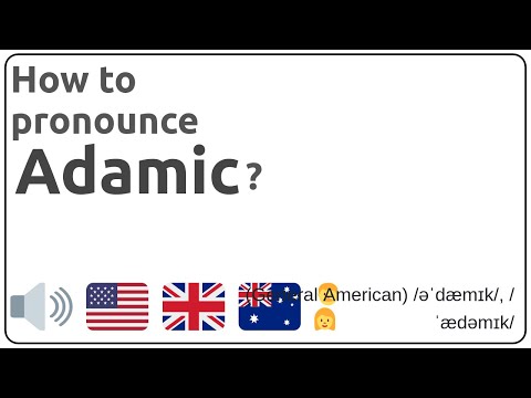 How to pronounce Adamic in english?