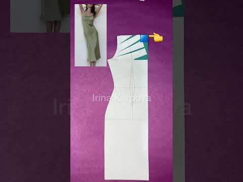 Моделирование платья комбинация.  Конструирование одежды. Выкройка платья . Как смоделировать платье