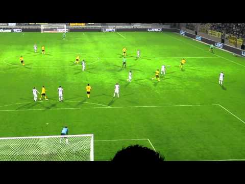 Roda JC - NAC Breda 4-3, doelpunt / goal Laurent Delorge 2-0