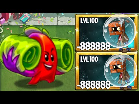 Rhubarbarian & All Plants Vs Brickhead Zombie Hamster Ball - PvZ 2 Battlez