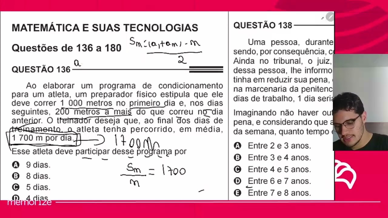 Resolução em Vídeo — Questão 136 ENEM 2014 Reaplicação