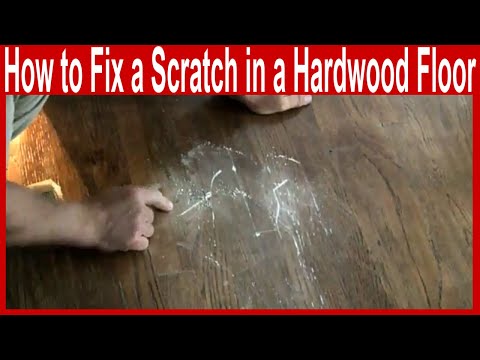 how to fix a scratch in a hardwood floor