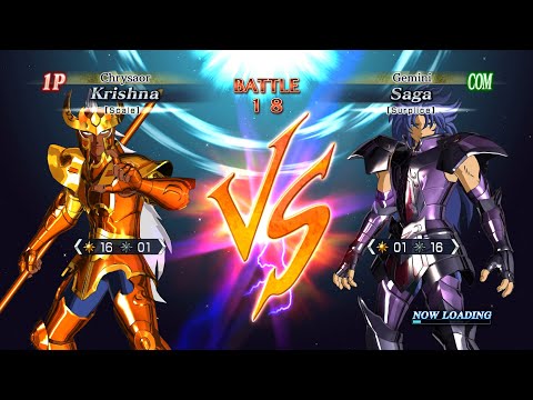 Krishna (Chrysaor Scale) vs Saga (Gemini Surplice) - Saint Seiya: Brave Soldiers
