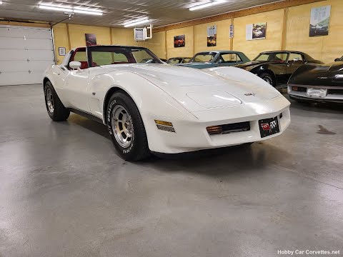 1980 White Corvette Red Int For Sale Video