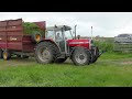Silage '21 - Lifting the 40-acre.  MF 390T action, Plus Bigger Massey and New Holland