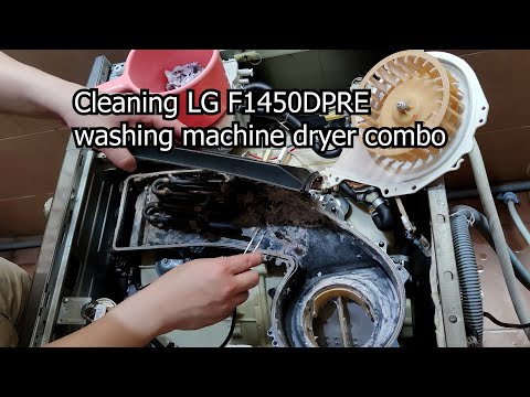 LG F1450DPRE washing machine and dryer combo cleaning steps