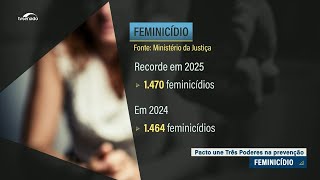 Pacto para enfrentamento do feminicídio será assinado nesta quarta