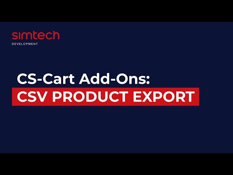 CS-Cart add-ons: CSV product export