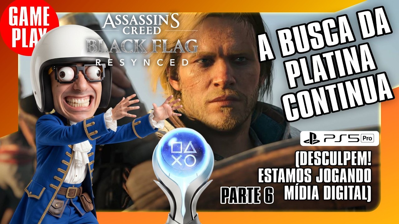 🎮🚨A BUSCA DA PLATINA DIGITAL no Assassin's Creed Black Flag Resynced  - PARTE 5 #blackflag