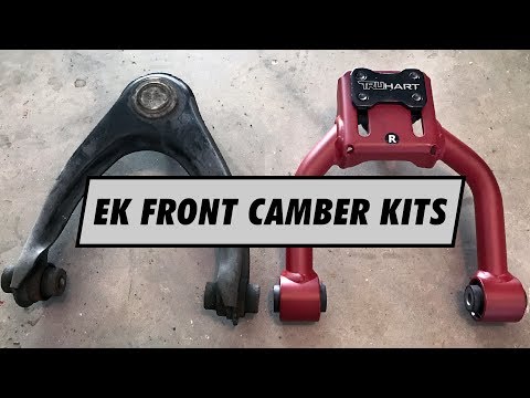 Truhart front camber kit + extended ball joints for Project Civic EK