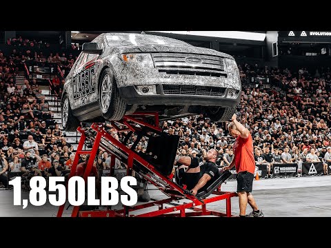 2023 STRONGEST MAN ON EARTH CAR LEG PRESS FULL EVENT | 1,850lbs