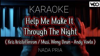 Download lagu Karaoke 🎙️ ' Help Me Make Through The Night / Kris Kristoffereon ' Nada Pria,.. Music. Weny Dean...  mp3