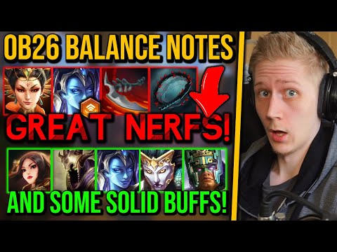 OB26 BALANCE NOTES ARE HUGE! - Nut, Da Ji, Lash & Reaper Nerfs. Good Buffs & More!