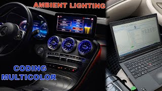 Schaut euch alle an! Aktivierung Multicolor Ambient Lighting & Mercedes DoIP Head Unit Update VXDiag