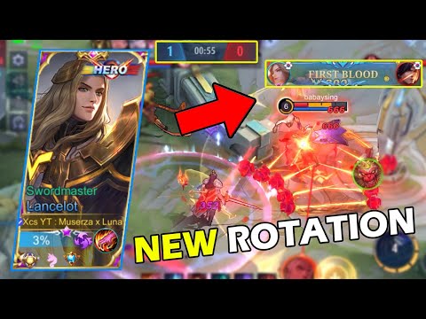 SECRET! HOW TO GET FIRSTBLOOD IN 1 MIN USE LANCELOT! NEW ROTATION LANCE! TOP GLOBAL LANCELOT - MLBB