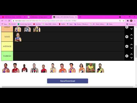 AFL Defenders Tier List