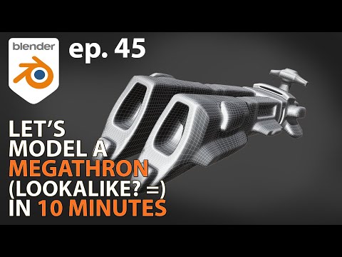 Let's Model a MEGATHRON (lookalike?) in 10 MINUTES - Blender 2.9 - Ep. 45