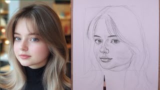 How to Draw Female Faces Step by Step with the Method | Portrait Drawing Tutorial