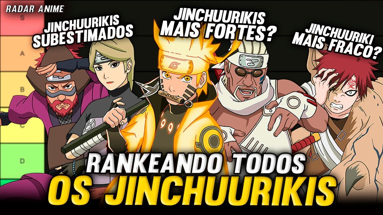 TIER LIST DOS MELHORES E PIORES JINCHUURIKIS DE NARUTO