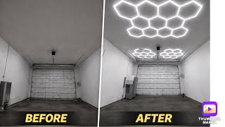 CUSTOMIZE Garage Hexagon Lights! BEFORE AND AFTER! SEE LINK IN DESCRIPTION!
