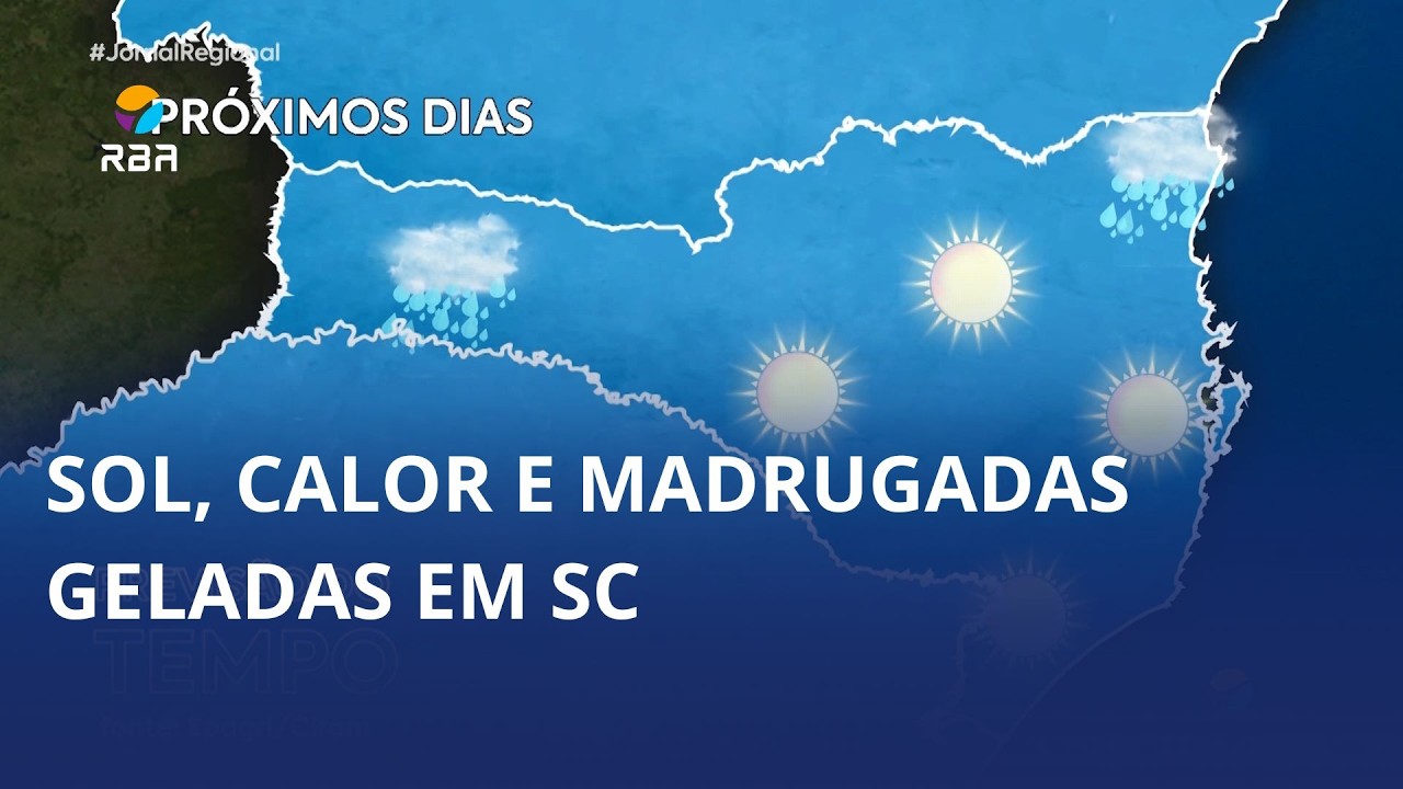 Sol, calor e madrugadas geladas em SC