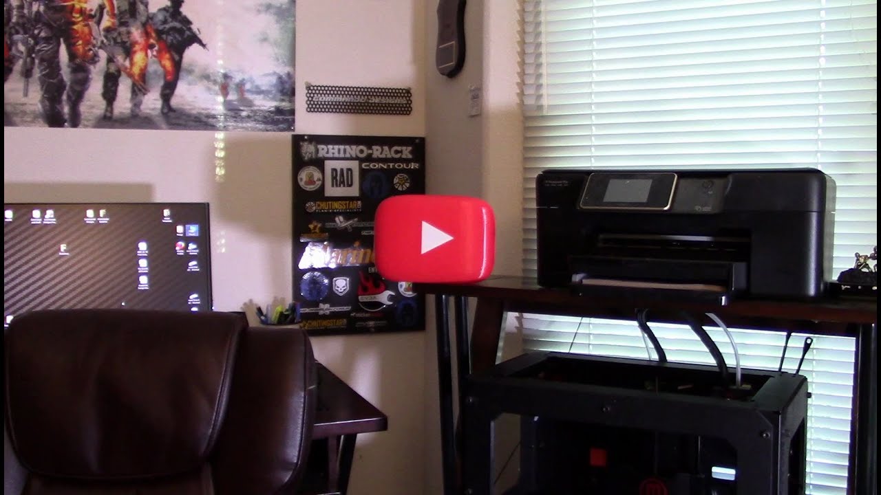 Giant YouTube Play Button - 3D Printed - HD