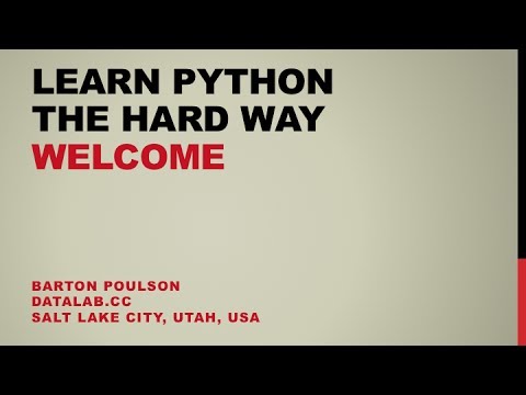 Learn Python the Hard Way - Welcome