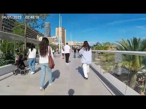 Chemin du Ténao  Beausoleil vers Monaco plage du Larvotto et Grimaldi Forum à pied
