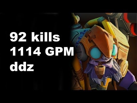 ddz Tinker 92 Kills in Pub Match 1114 GPM Dota 2
