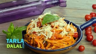Tomato Basil Pasta/ Famous and Popular Italian recipe/ Easy to Make noodles By Tarla Dalal