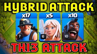TH13 HYBRID ATTACK STRATEGY - BEST TH13 ATTACK STRATEGY 2024 - CWL - Clash of Clans - NURNOBI GAMING