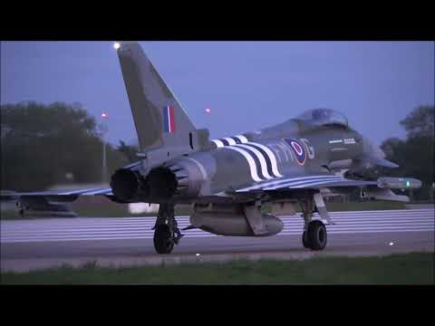 Moggy first flight this evening Typhoon FGR4 ZJ913. RAF Coningsby, 30th April 2024